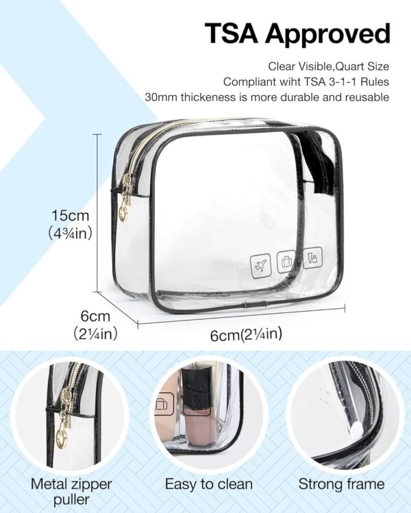 BAGSMART Toiletry Bag Hanging Travel Makeup Organizer with TSA Approved Transparent Cosmetic Bag Makeup Bag for Full Sized Toiletries, Large-Blck - Image 5