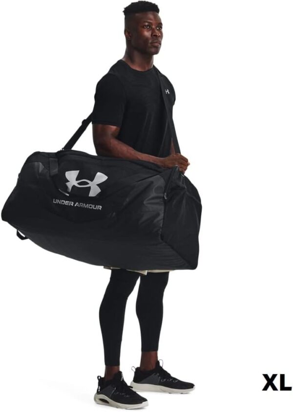 Under Armour Unisex-Adult Undeniable 5.0 Duffle , Black (001)/Metallic Silver , Medium - Image 2