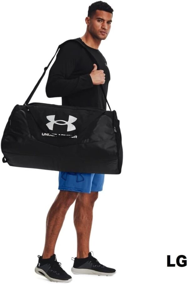 Under Armour Unisex-Adult Undeniable 5.0 Duffle , Black (001)/Metallic Silver , Medium - Image 8