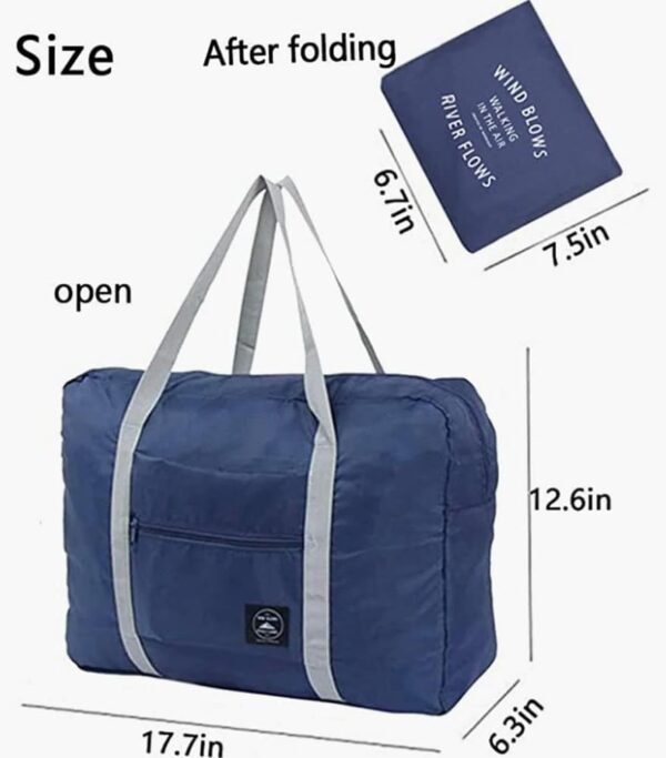 2 Pack Foldable Travel Duffel [[Bag]] for Airlines [Carry] on Weekender [Overnight] Hospital Tote Gym Duffel [[Bag]] with Toiletry [[Bag [Overnight] [[Bag For Women - Image 6