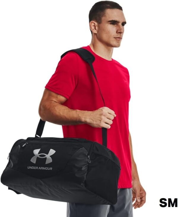 Under Armour Unisex-Adult Undeniable 5.0 Duffle , Black (001)/Metallic Silver , Medium - Image 6
