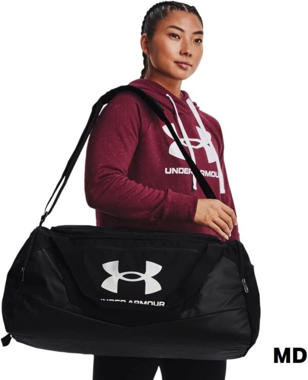 Under Armour Unisex-Adult Undeniable 5.0 Duffle , Black (001)/Metallic Silver , Medium - Image 7