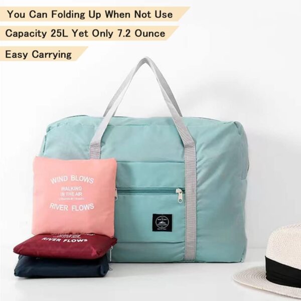 2 Pack Foldable Travel Duffel [[Bag]] for Airlines [Carry] on Weekender [Overnight] Hospital Tote Gym Duffel [[Bag]] with Toiletry [[Bag [Overnight] [[Bag For Women - Image 7