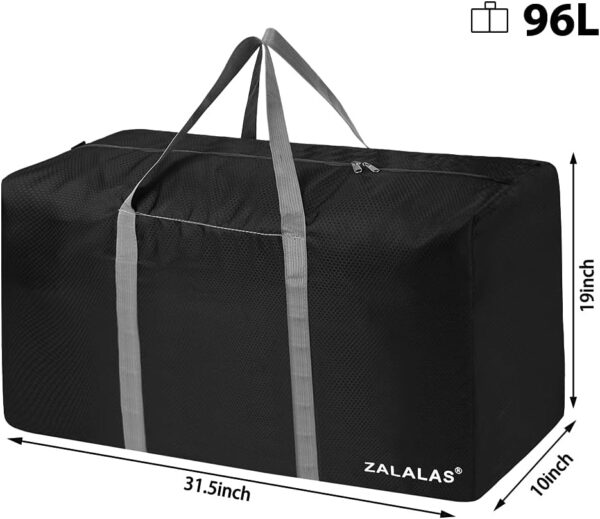 Travel Duffle Bag,96L Extra Large Duffel Bag Lightweight,Waterproof Duffel Bag for Men Women,Black - Image 2