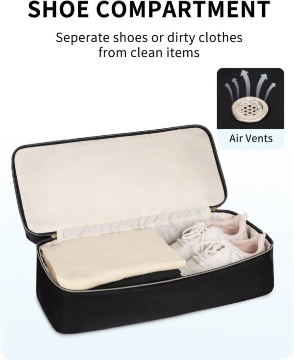 WANDF For Spirit Airlines Personal Item Bag 18x14x8 Underseat with Wet Pocket & Shoe Compartment & Tsa Approved Toiletry Bag - Image 4