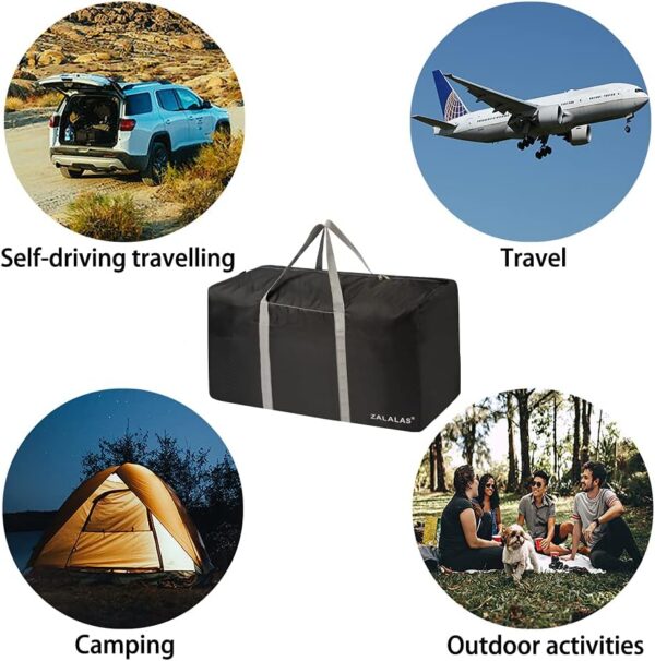 Travel Duffle Bag,96L Extra Large Duffel Bag Lightweight,Waterproof Duffel Bag for Men Women,Black - Image 6