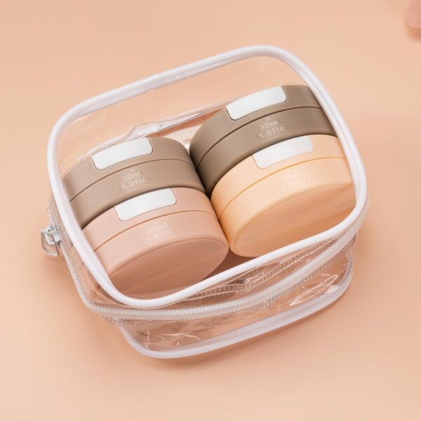Gemice Travel Containers for Toiletries, Magnetic Travel Containers, TSA Approved Cream Jars with Clear Toiletry Bag, Leak-proof Small Jars with Multiple Labels for Better Organization - Image 7