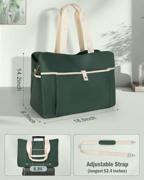 Wedama Large Tote Gym Bag for Women, Weekender Bags Travel Duffel Overnight Carry on Bag Women Labor Delivery with Wet Pocket for Travel Sport, Dark Green - Image 5