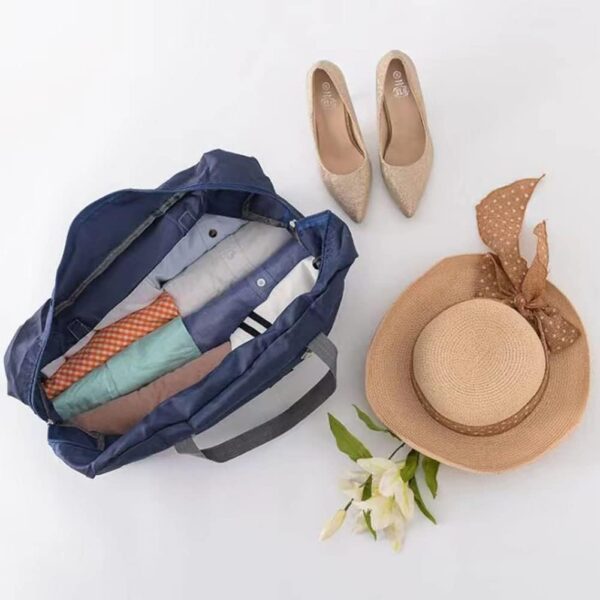 2 Pack Foldable Travel Duffel [[Bag]] for Airlines [Carry] on Weekender [Overnight] Hospital Tote Gym Duffel [[Bag]] with Toiletry [[Bag [Overnight] [[Bag For Women - Image 3