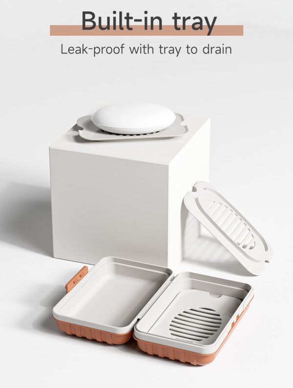 Travel Soap Dish with Lid - Draining Soap Bar Holder- Portable Soap Case for Traveling, Camping, Outdoor, Gym, Bathroom,Travel Essentials - Image 2