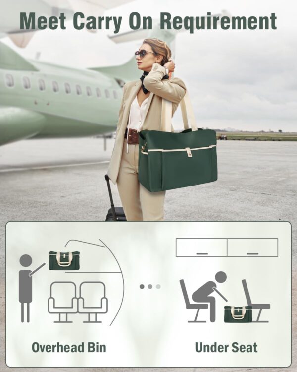 Wedama Large Tote Gym Bag for Women, Weekender Bags Travel Duffel Overnight Carry on Bag Women Labor Delivery with Wet Pocket for Travel Sport, Dark Green - Image 4