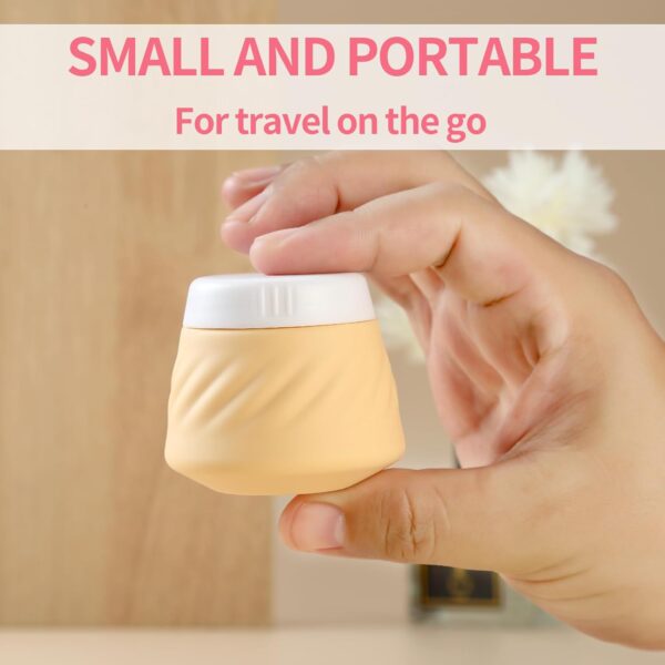Gemice Travel Containers for Toiletries, Silicone Cream Jars TSA Approved Travel Size Containers with Clear Bag, Leak-proof Travel Accessories with Lid for Cosmetic Face Body Hand Cream (4 Pack) - Image 2