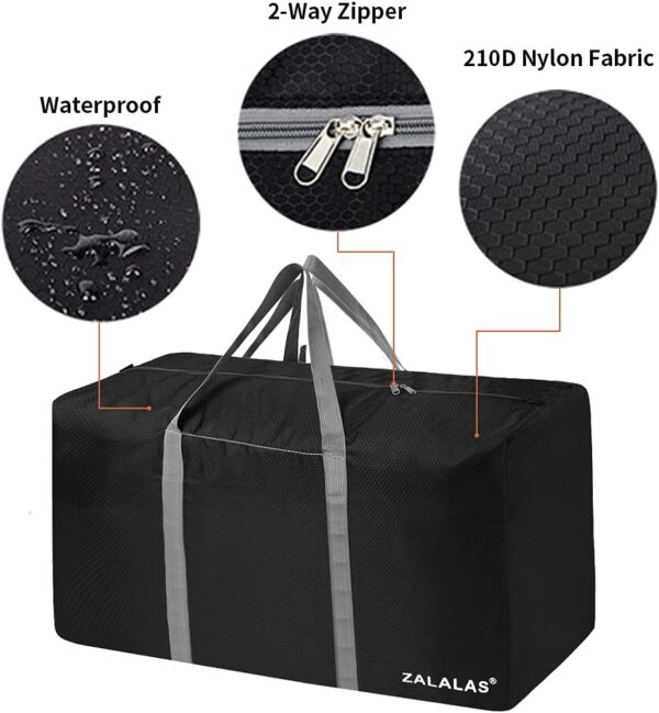 Travel Duffle Bag,96L Extra Large Duffel Bag Lightweight,Waterproof Duffel Bag for Men Women,Black - Image 4