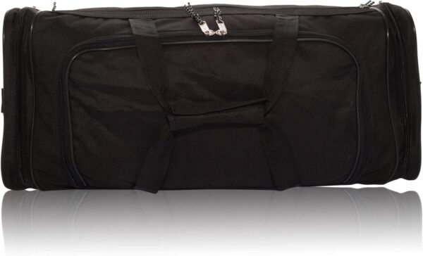 DALIX 25" Extra Large Vacation Travel Duffle Bag in Black - Image 5