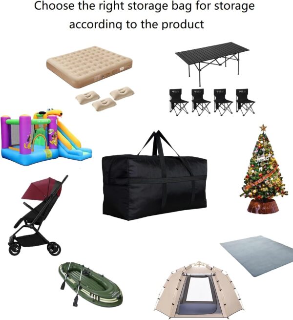 Extra Large Storage Duffle Bag with Zippers and Handles, Big Foldable Duffle Bag for Travel - Image 7