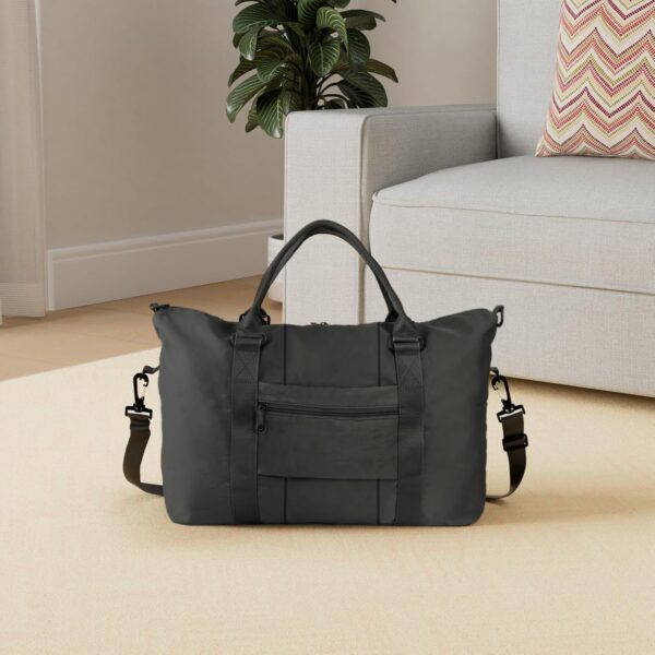 Travel Duffle Bag, Weekender Travel Bag Men Small Gym Bag for Women, Hospital Bag for Labor and Delivery, Overnight Bag Luggage Bag with Trolley Sleeve, Airplane Travel Essentials for Flying(Black) - Image 8