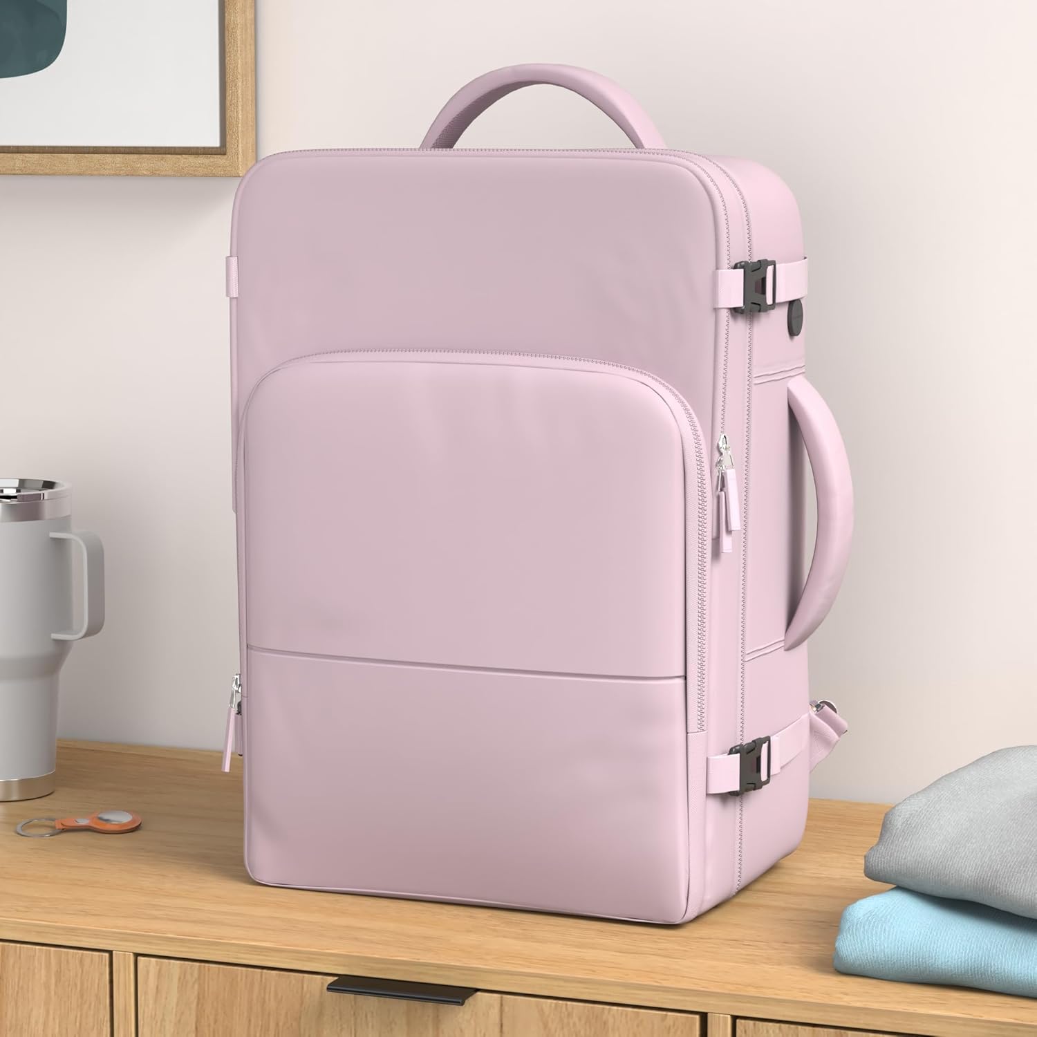 Travel laptop Backpack for Women, Personal Item Size Flight Approved, 16 Inch Laptop Bag with Multi-Pockets, College Computer Bag, Waterproof Carry On Backpack Casual Daypack Backpack - Image 2