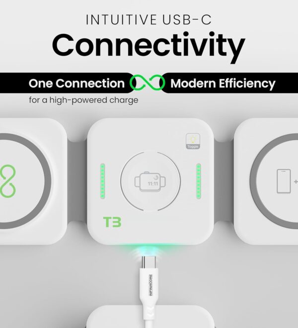 InfinaCore 3-in-1 Charging Station for Apple Devices - Travel Essentials- Magnetic Wireless Travel Charger - Foldable Charging Pad for Magsafe iPhone 16 15 14 13 12 Pro Max/Plus, AirPods & Apple Watch - Image 7