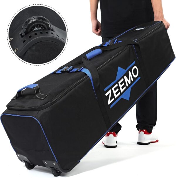 ZEEMO Golf Travel Bag, Full-Open Protective&Wheeled Airline-Approved Case for Clubs, Cart&StandBag, Soft-Sided Waterproof Cover Made of Heavy Duty Oxford - Image 2