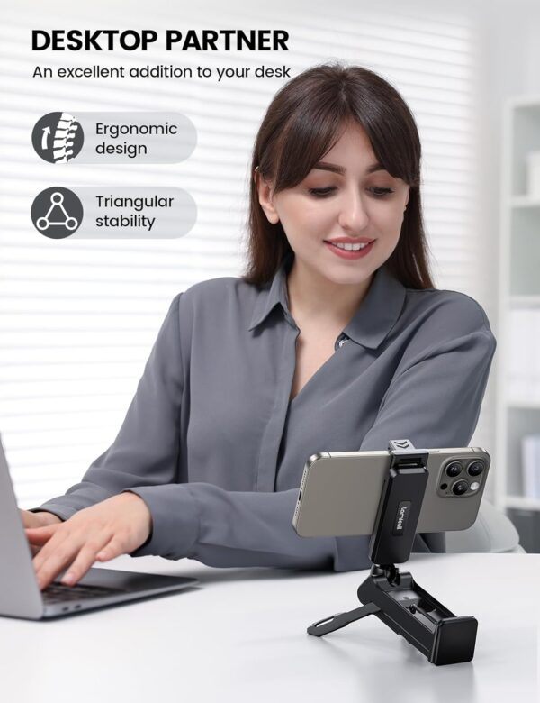 Lamicall Airplane Phone Holder Mount - [2024 Wider Clamp] Travel Essentials with Screw Adjustment Tool - Plane Phone Holder Stand for Flying Desk Home Long Flight Must Haves Accessories for Women Men - Image 3