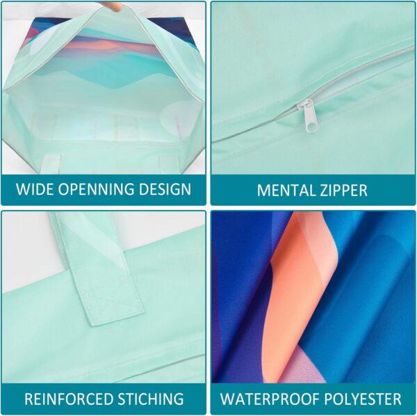 2 Pcs Large Travel Laundry Bag Waterproof with handle Washable Dirty Clothes Bag for Traveling Wet Dry Bag Bathing Suit Workout Bag for Gym Clothes Laundry Wet Clothes Swimming Pool College Dorm - Image 4