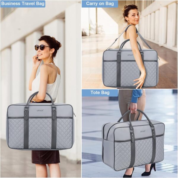 Travel Duffle Bag for Men, Weekender Bag for Women with Toiletry Bags, Carry On Overnight Bags with 17.3 inch Laptop Pouch - Image 7