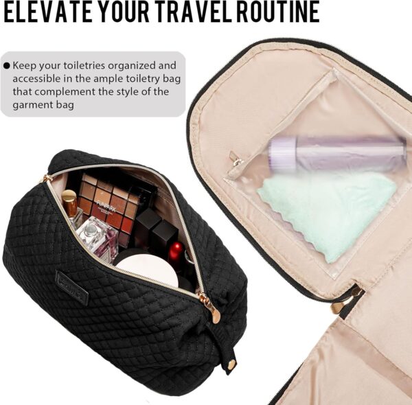 Coolife Garment Bag Carry On Convertible Travel Duffel Bag with Shoe Pouch Weekender Bag for Women Men 2 in 1 Hanging Suit Bag with Shoulder Strap Business Travel Bag (Pink, Standard) - Image 4