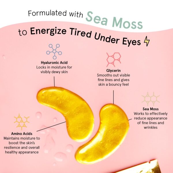 grace & stella Under Eye Mask - Gifts for Women - Reduce Dark Circles, Puffy Eyes, Undereye Bags, Wrinkles - Overnight Gel Under Eye Patches - Bridesmaid Gifts - Vegan Self Care (24 Pairs, Gold) - Image 3