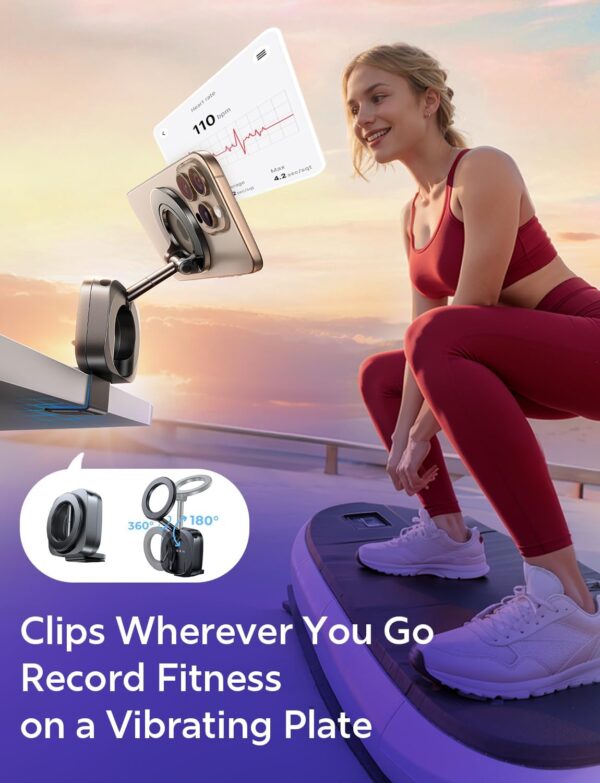 LISEN Airplane Phone Holder Travel Essentials for Women Long Flight Essentials Must Haves Handsfree for MagSafe Phone Stand Beach Vacation Cruise Essentials 2025 iPhone Stand for Video Recording - Image 9
