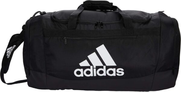adidas Unisex Defender 4.0 Gym Duffel Bag for Men and Women, Black/White, Large (110L) - Image 3