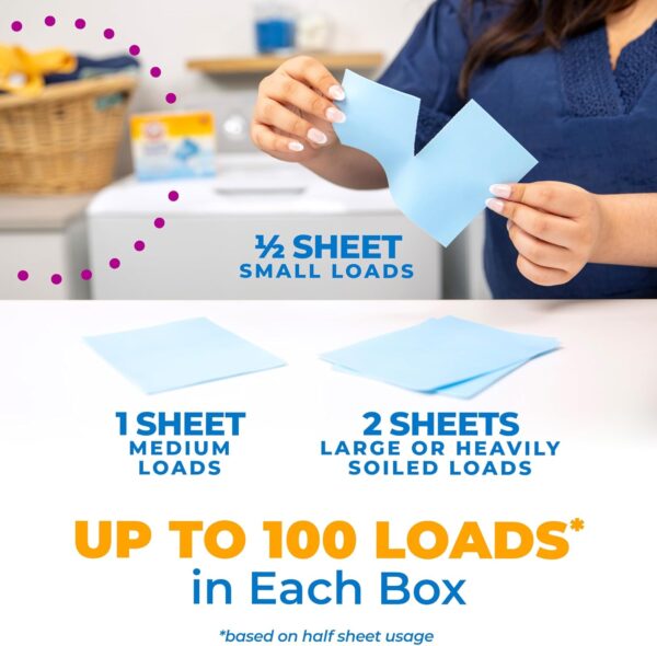 Arm & Hammer Power Sheets Laundry Detergent, Fresh Linen 50ct, up to 100 Small Loads (Packaging may vary) - Image 9