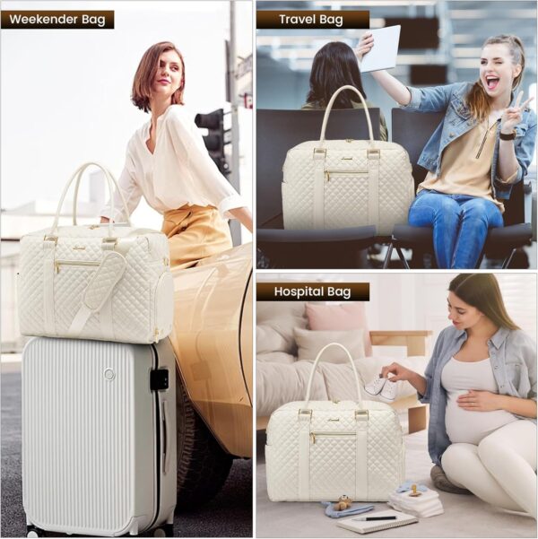 LOVEVOOK Travel Duffle Weekender Bag for Women with Shoe Compartment, Carry on Overnignt Bags with Laptop Compartment, Yoga Gym Duffel Bags with Toiletry Hospital Bag for Labor and Delivery - Image 7