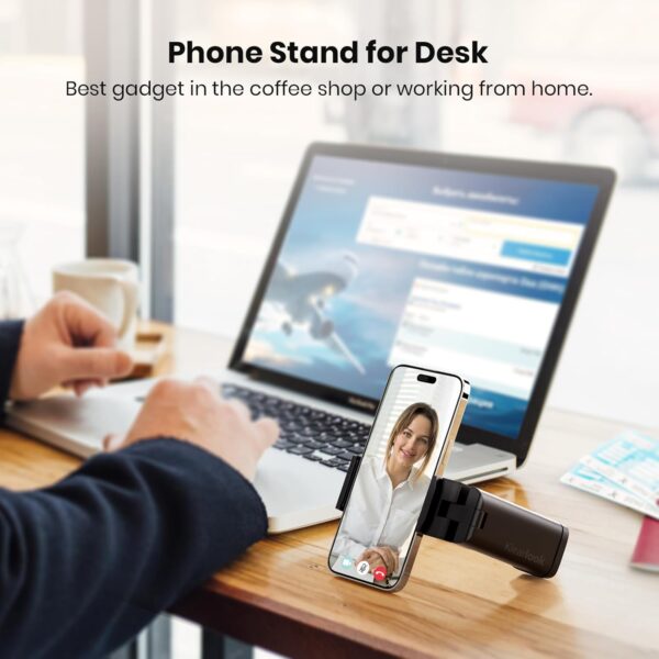 2 Pack Klearlook Universal Airplane Phone Holder - 360° Rotating Airplane Phone Mount for Travel, Desk & Flight Use | Handsfree Adjustable Phone Stand | Travel Essentials Accessories - Image 4