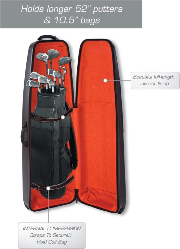 Samsonite Golf 6850 Hard Case Golf Travel Bag, Lightweight & Durable ABS Shell, Multi-Directional Wheels - Image 3