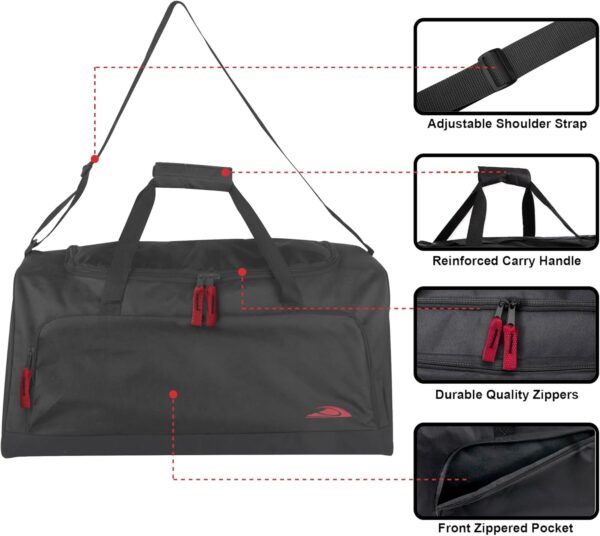 Lightweight Canvas Duffle Bags for Men & Women For Traveling, the Gym, and as Sports Equipment Bag/Organizer - Image 2