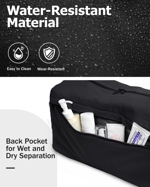 Gym Bag for Women with Shoe Compartment Sports Duffle Bag Men with Wet Pocket and Bottle Pocket Lightweight for Travel Workout, Black - Image 3