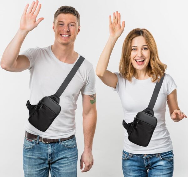 Mini Sling Bag for Men Women, Crossbody Waterproof Trendy Shoulder Cell Phone Chest Bag for Travel Work Gym - Image 2