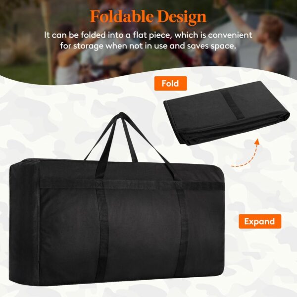 Lifewit 120L Ertra Large Storage Duffle Bag for Traveling, Folable Moving Bags with Zippers and Handles, Heavy Duty Storage Bags Big Totes for Travel, Camping, Storage Bins with Lids for Luggage - Image 9