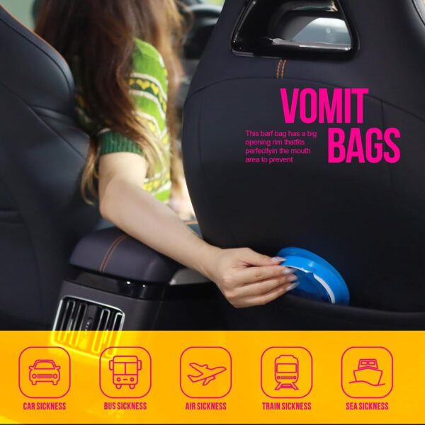 YGDZ Vomit Bags Disposable, 15 Pack Barf Throw Up Emesis Puke Nausea for Travel Motion Sickness, Car & Aircraft, Kids,1000ml - Image 6