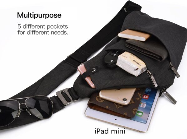 VADOO Sling Bag - Anti-theft Crossbody Shoulder Bag for Men and Women - Image 4