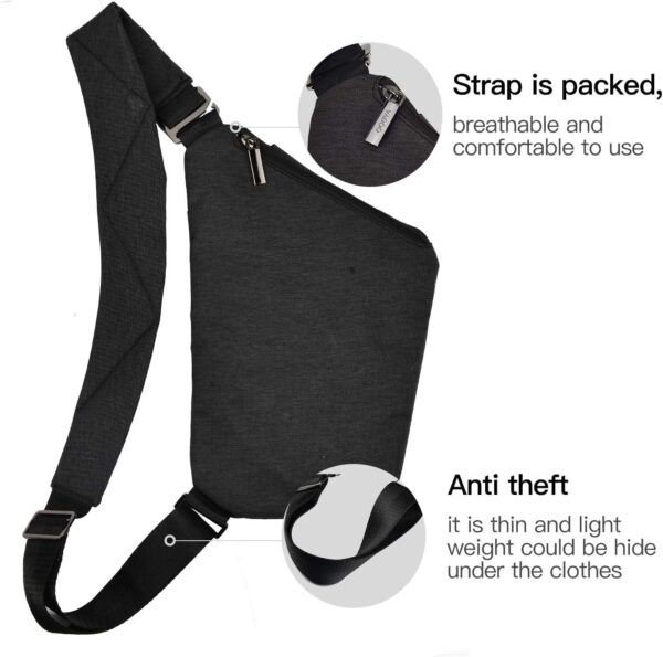 VADOO Sling Bag - Anti-theft Crossbody Shoulder Bag for Men and Women - Image 5