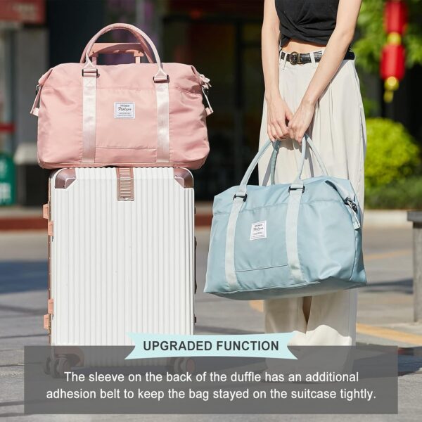 Travel Duffel Bag,Sports Tote Gym Bag,Shoulder Weekender Overnight Bag for Women - Image 2