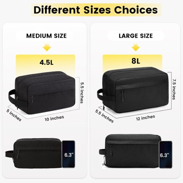 Vorspack Travel Toiletry Bag for Men - Hanging Toiletries Bag Water Resistant Dopp Kit Travel Bag for Toiletries Accessories - Image 2