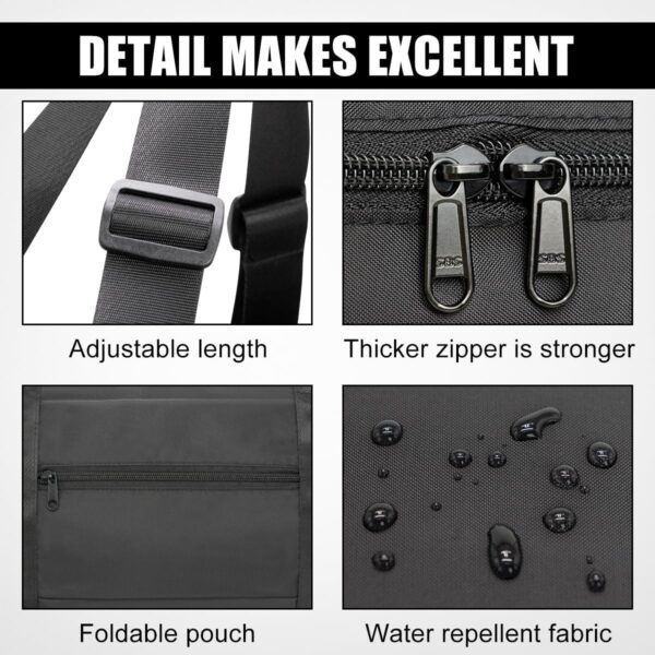 Small Duffle Bag for Travel, Personal Item Travel Bag Foldable Travel Tote Mini Gym Bag for Men Women, Black - Image 5