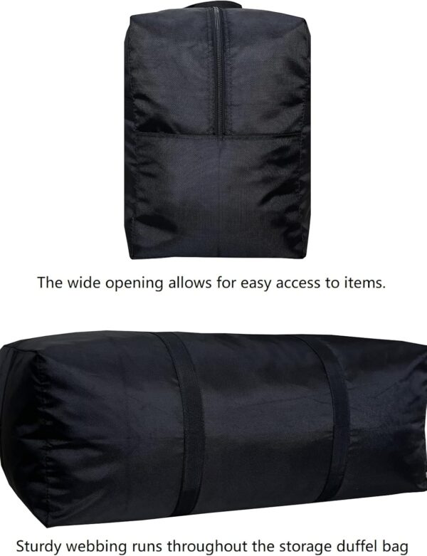 Extra Large Storage Duffle Bag with Zippers and Handles, Big Foldable Duffle Bag for Travel - Image 4