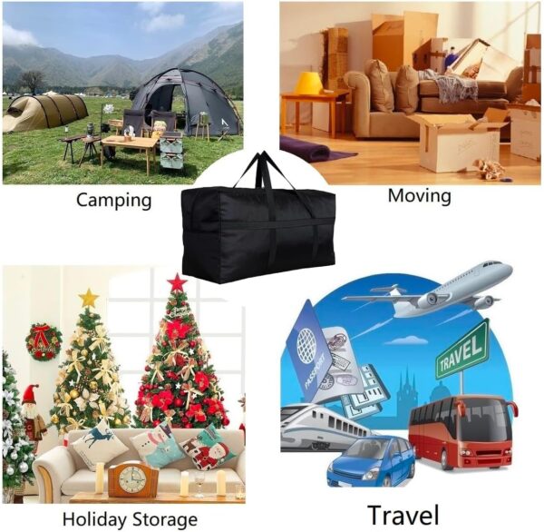 Extra Large Storage Duffle Bag with Zippers and Handles, Big Foldable Duffle Bag for Travel - Image 8