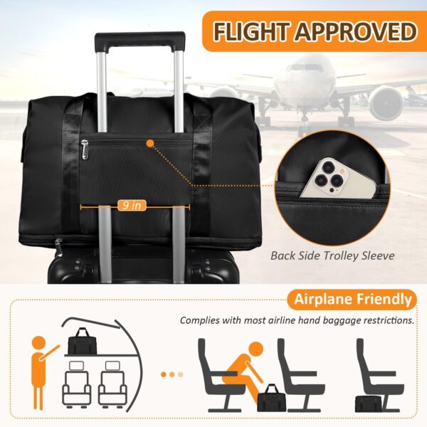 Expandable Travel Duffle Bags Weekender Overnight Bags for Women Men Hospital Bag for Women Labor Delivery with Toiletry Bag Waterproof - Image 5