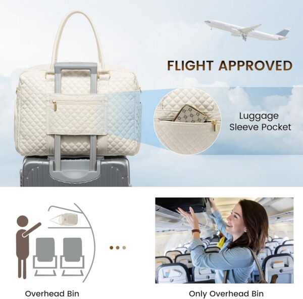 LOVEVOOK Travel Duffle Weekender Bag for Women with Shoe Compartment, Carry on Overnignt Bags with Laptop Compartment, Yoga Gym Duffel Bags with Toiletry Hospital Bag for Labor and Delivery - Image 3