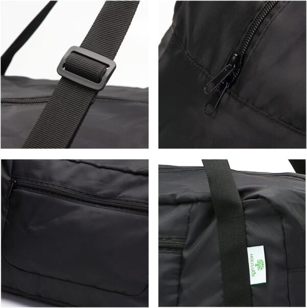 HOLYLUCK Foldable Travel Duffel Bag For Women & Men Luggage Great for Gym (black) One_Size - Image 2