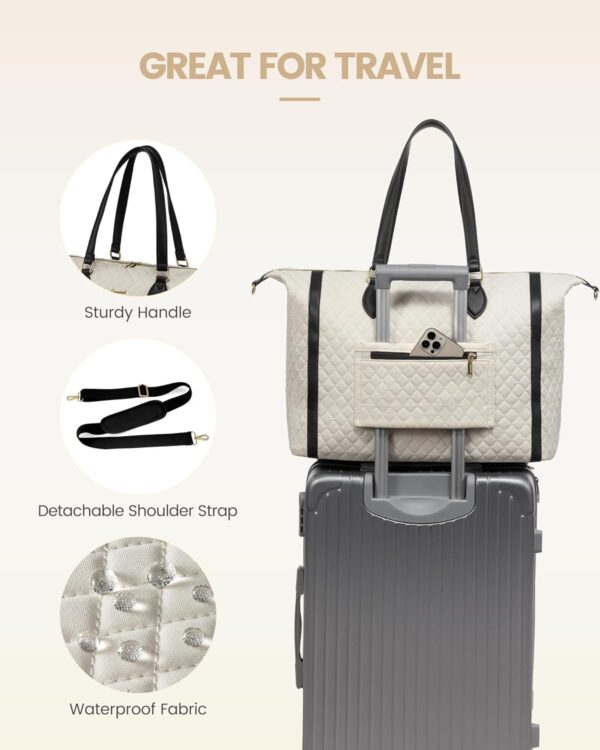 LOVEVOOK Travel Weekender Bags for Women, 4-in-1 Duffle Bag with Shoes Bag, Carry On Overnight Bag with Toiletry Bag & Wet Pocket, Large Travel Tote Bag Hospital Bag for Women Labor Delivery - Image 5